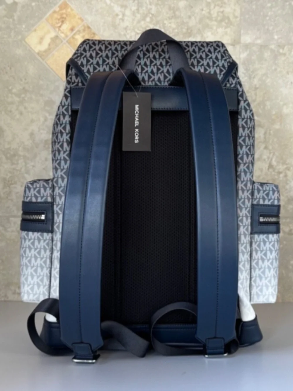 MICHAEL KORS COOPER LARGE UTILITY BACKPACK MK OMBRE NAVY